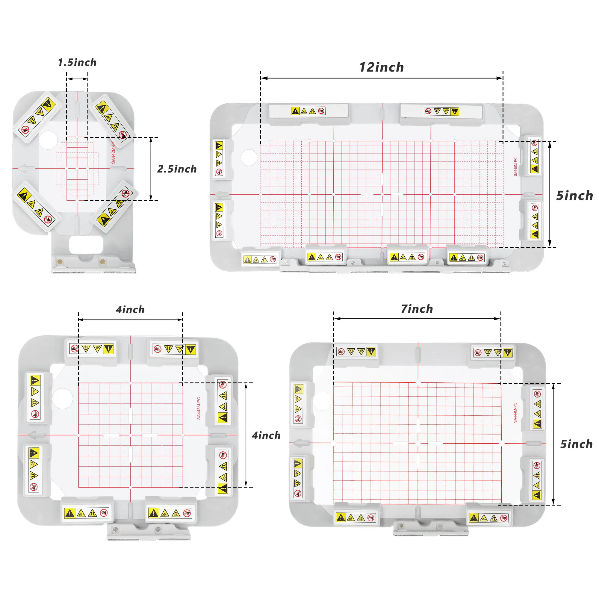 Sew Tech SA44*MK Magnetic Embroidery Hoop (Long-bar Magnets) for Brother PE700 PE770 PE800 PE900 SE1900 SE2000,Galaxie 2000/2100/6500,Innovis NV2700 Innovis NV880E,Babylock Ellure Family Ellure Plus,Metal Magnetic Embroidery Machine Sash Frames