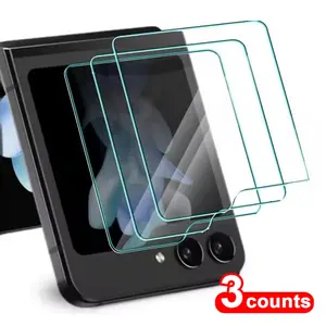 3-Pack Tempered Glass Screen Protector for Z Flip 7/6/5, High Clarity & 9h Hardness, Maximum Protection, Samsung Compatible