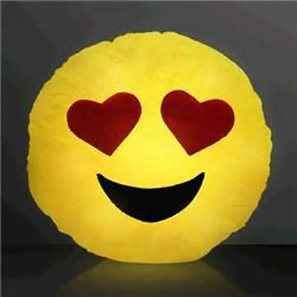 Blinkee A300 Light Up Emoji Heart Eyes Decrotive Pillow