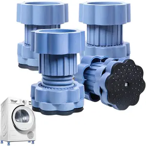 4-Piece Washer Vibration Dampener Set, Anti-Slip Washer Feet, Stabilizer Pads for Dryer and Washer, Home Appliance Shock Absorbers