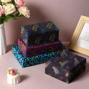 Christmas wrapping paper, birthday gift wrapping paper suitable for men, women, and children - colorful leopard print pattern holiday gift packaging, leopard print pattern design -12 large-sized paper, easy to store, DIY packaging