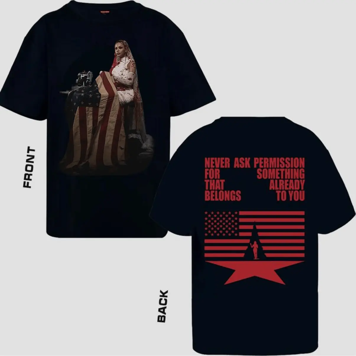 Women's 2025 Lady Style Cowboy CCT Tour Print Round Neck Short-Sleeve Tee - Light Stretch Cotton, Soft Touch, Office-Casual Top, Reclaim What Is Yours Graphic, Never Ask Permission Modern Fabric Tshirt