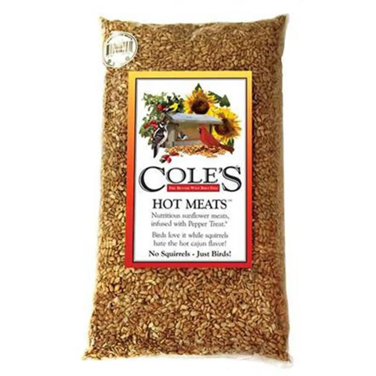 212 MAIN Hot Meats Bird Feed, 20 lbs Bulk Pack with Sunflower Meat, Squirrel-Repelling Wild Bird Feeding Supply, Bird Supplies