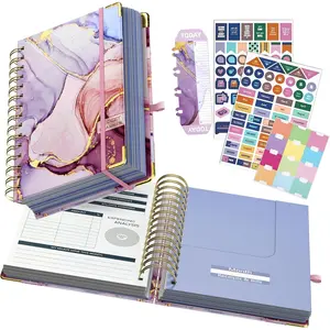 Budget Planner - Budget Book with Bill Organizer and Expense , 12 Month undated Budget Planner/Account Book to Take Control of Your , Start Anytime(Pink Marble)