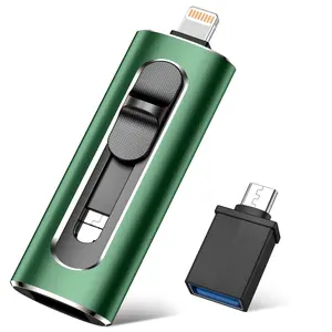 BOYMXU 1TB USB Flash Drive for iPhone & iPad, Plug and Play, 4-in-1 Ports, High Transfer Speed, Compatible with iphone, Android, Green