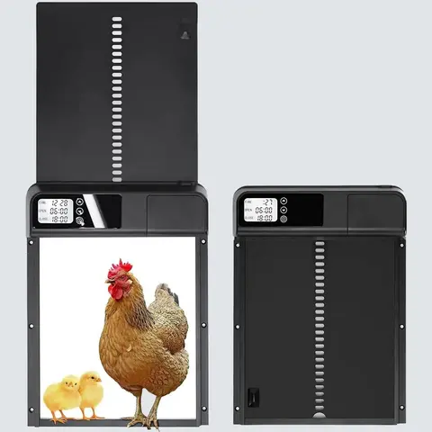FarmParadise Automatic Chicken Coop Door #SummerVibes #PetLovers – Battery Powered Auto Chicken Door with LCD Display, Weatherproof Timer & Manual Mode