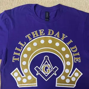 Omega Psi Phi  "Till the Day I Die MASONIC" T Shirt, Long Sleeve T Shirt or Hoodie