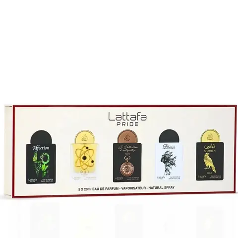 Lattafa Pride Eau de Parfum Fragrance Set - Collection No.1 Multi-Pack (5 x 20ml) - Fragrance Sets for Beauty & Personal Care, Set Fragrance Sets