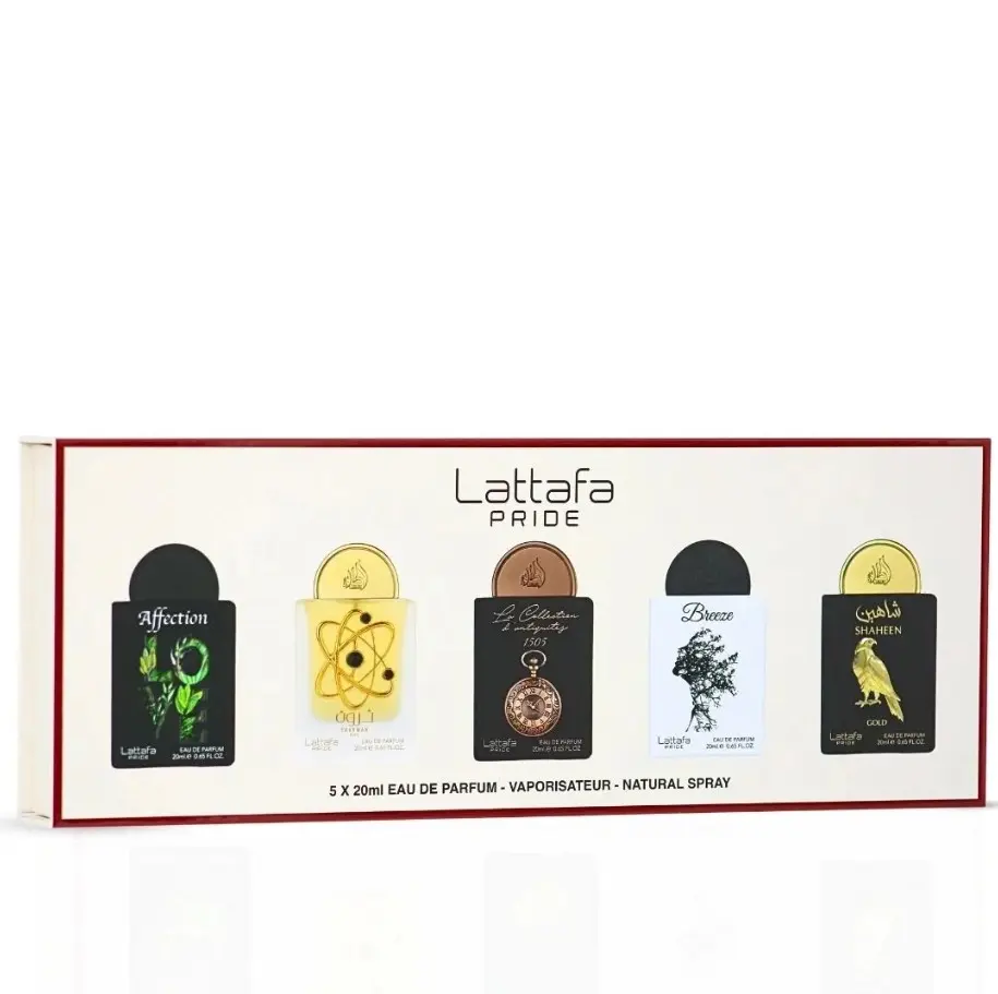 Lattafa Pride Eau de Parfum Fragrance Set - Collection No.1 Multi-Pack (5 x 20ml) - Fragrance Sets for Beauty & Personal Care, Set Fragrance Sets