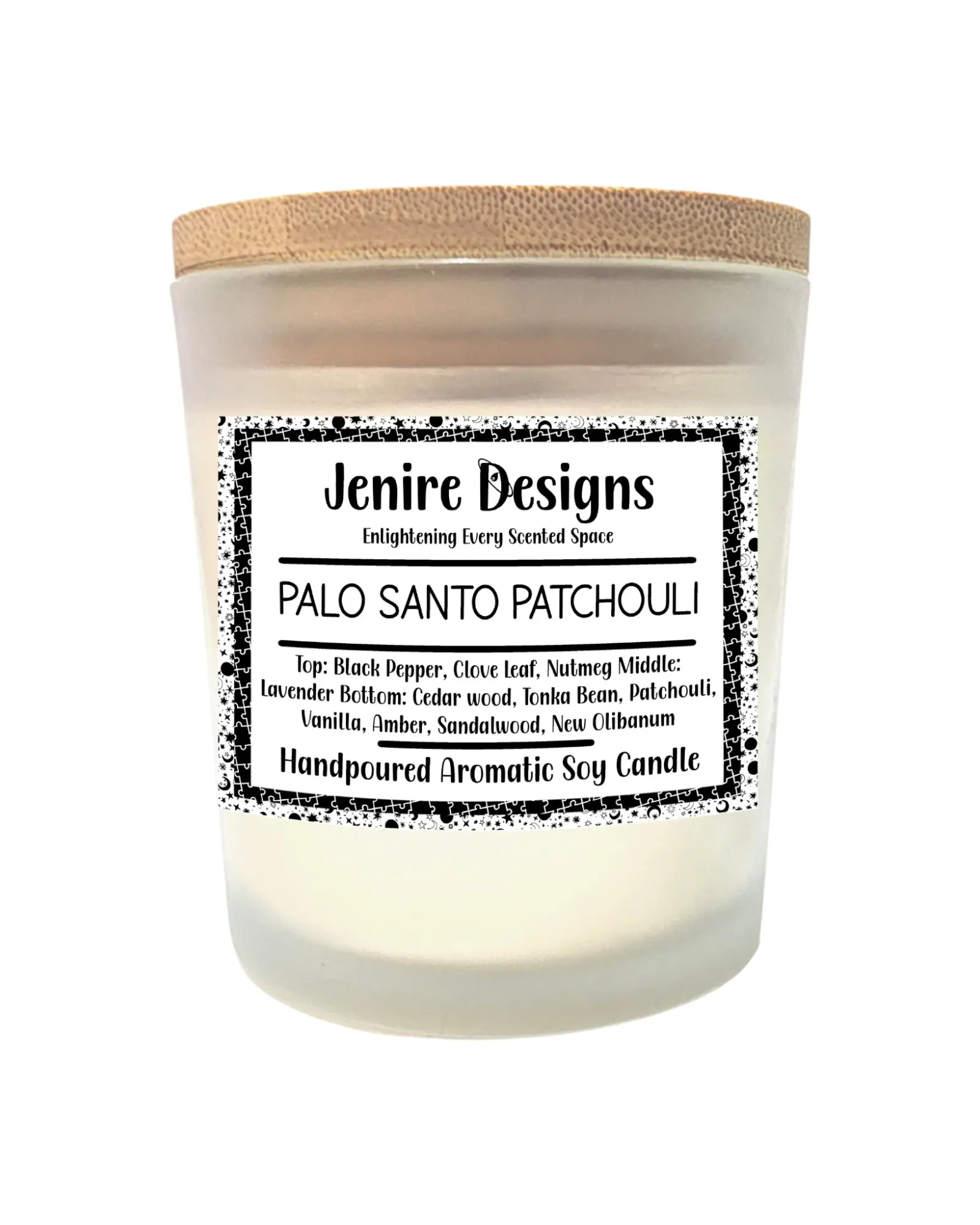 Palo Santo Patchouli Soy Candle (8 oz) – Sacred Woods & Spiced Earth with Crackling Wood Wick