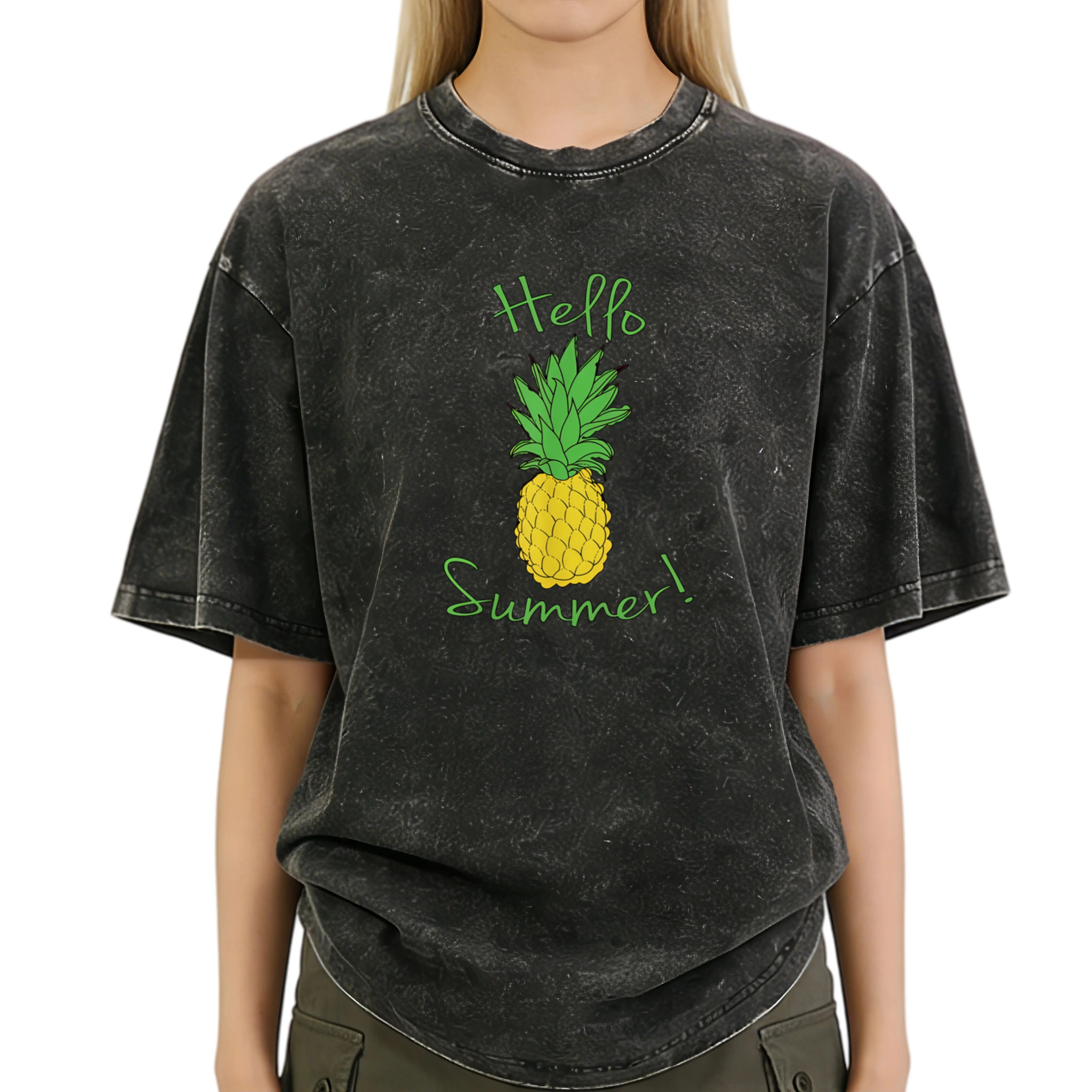 Cute Pineapple Print Women’s T-Shirt – Skin-Friendly Fabric, Perfect for Casual Summer Wear