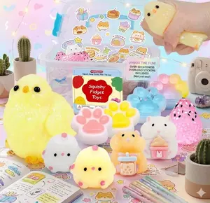 【Super Savings + FS】10 Pack Taba Squishies with Toy Box & Cute Stickers, Kawaii Mochi Squishy Stress Relief Toys, Sensory Fidget Toys for Kids 4-8 8-12, Party Favors, Classroom Prizes, Birthday Christmas Gifts for Girls Boys outdoorfun