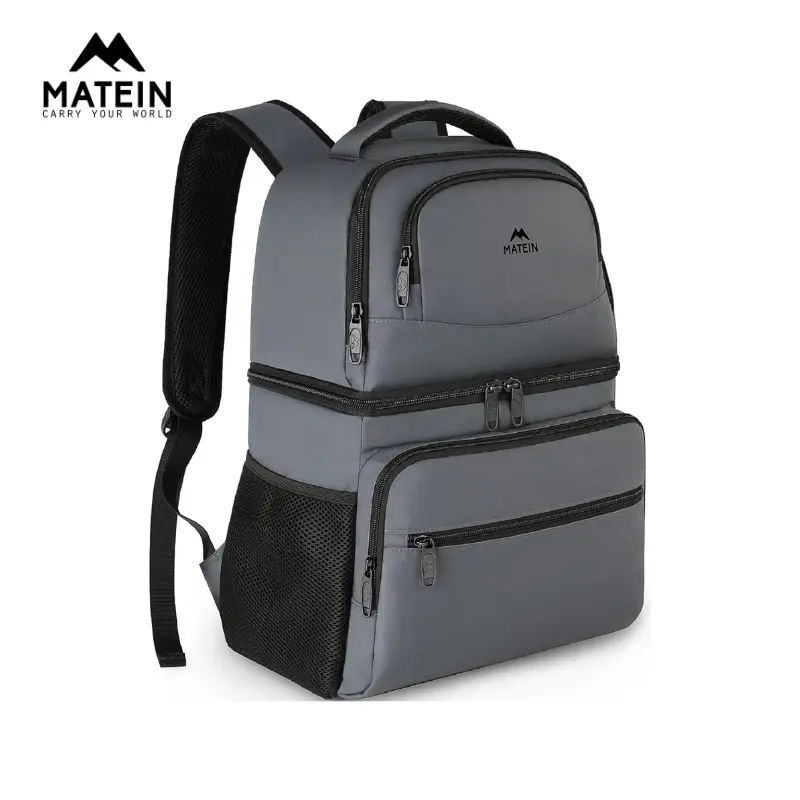 MATEIN Cooler Backpack, Insulated Lunch Backpack for Men & Women, 26-Can Capacity Leakproof Double-Layer Cooler Bag with Cooler Compartment, Lightweight Soft Backpack for Beach, Camping, Hiking & Travel Summer Sale