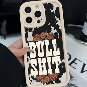 Phone Case Suitable for Iphone 11/12/13/14/15/16/17 Pro Promax Plus Air,Cow Pattern Design Pattern Full Body Protection Shockproof Soft Silicone Cover