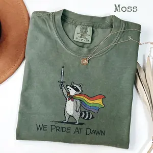 Comfort Colors Pride Flag Shirt, LGBTQ Pride Month Tee, Rainbow Graphic T-Shirt, Unisex Pride Gift for Women & Men