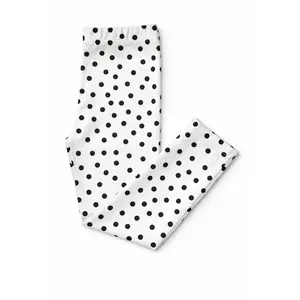 Scattered Dot Leggings - High Waist Leggings Comfortable Fit For Kids Ideal For Everyday Wear - Stretchy Fabric