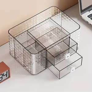 1pc Home Desktop Diamond Pattern Pen Holder Storage Box, Stylish and Functional Office Organization, Ideal for Home and Office Use