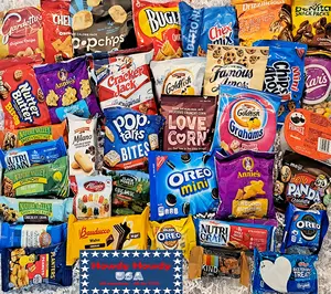 Just the Snacks! Box-A Large Variety of Popular Name-Brand American Snacks