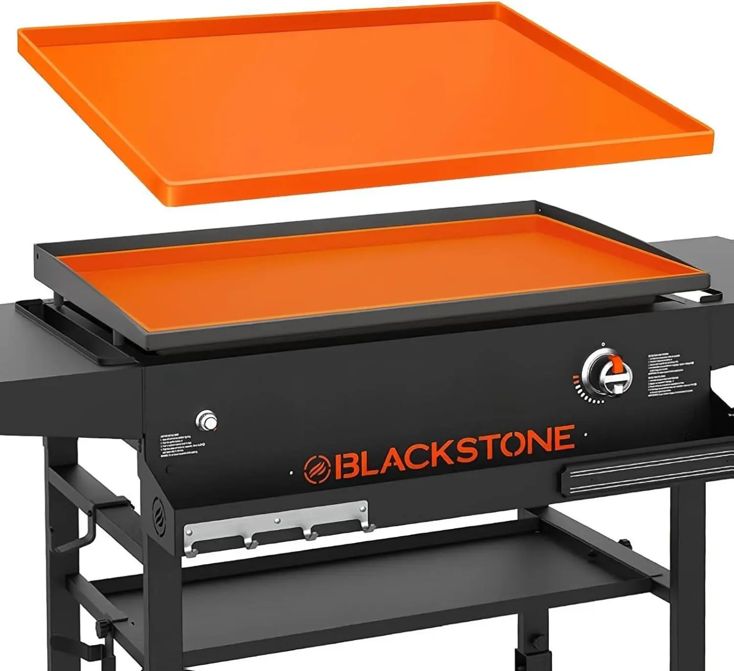 Silicone Griddle Mat for Blackstone Gas Grill Griddle, Heavy Duty & Reusable Griddle Buddy Pad Suitable for Outdoor Barbecue Griddle, BBQ Tools Accessories Protective Cover (Orange)