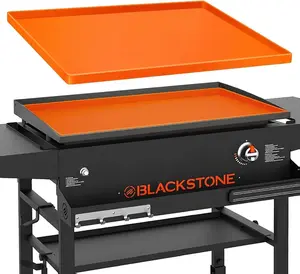 Silicone Griddle Mat for Blackstone Gas Grill Griddle, Heavy Duty & Reusable Griddle Buddy Pad Suitable for Outdoor Barbecue Griddle, BBQ Tools Accessories Protective Cover (Orange)