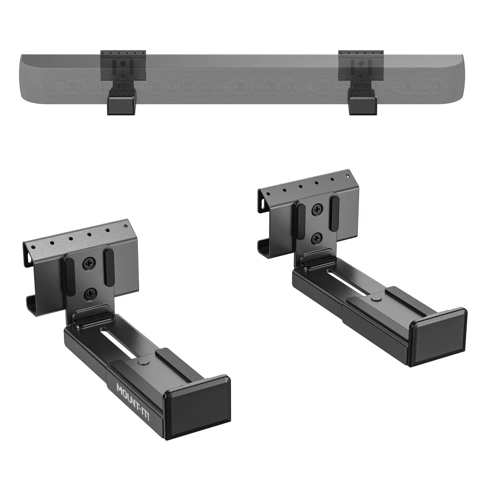 Mount-It! No Stud Adjustable Quick-Install Sound Bar Wall Mount, Speaker Accessory for Device Protection