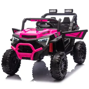 2 Seater Kids Ride on Car, Electric4WD Off-Road UTV Truck, LargeBattery Kids Electric Car with RemoteControl, Safety Belt, Hom, Music, andLights for Kids Aged 3-8 Years
