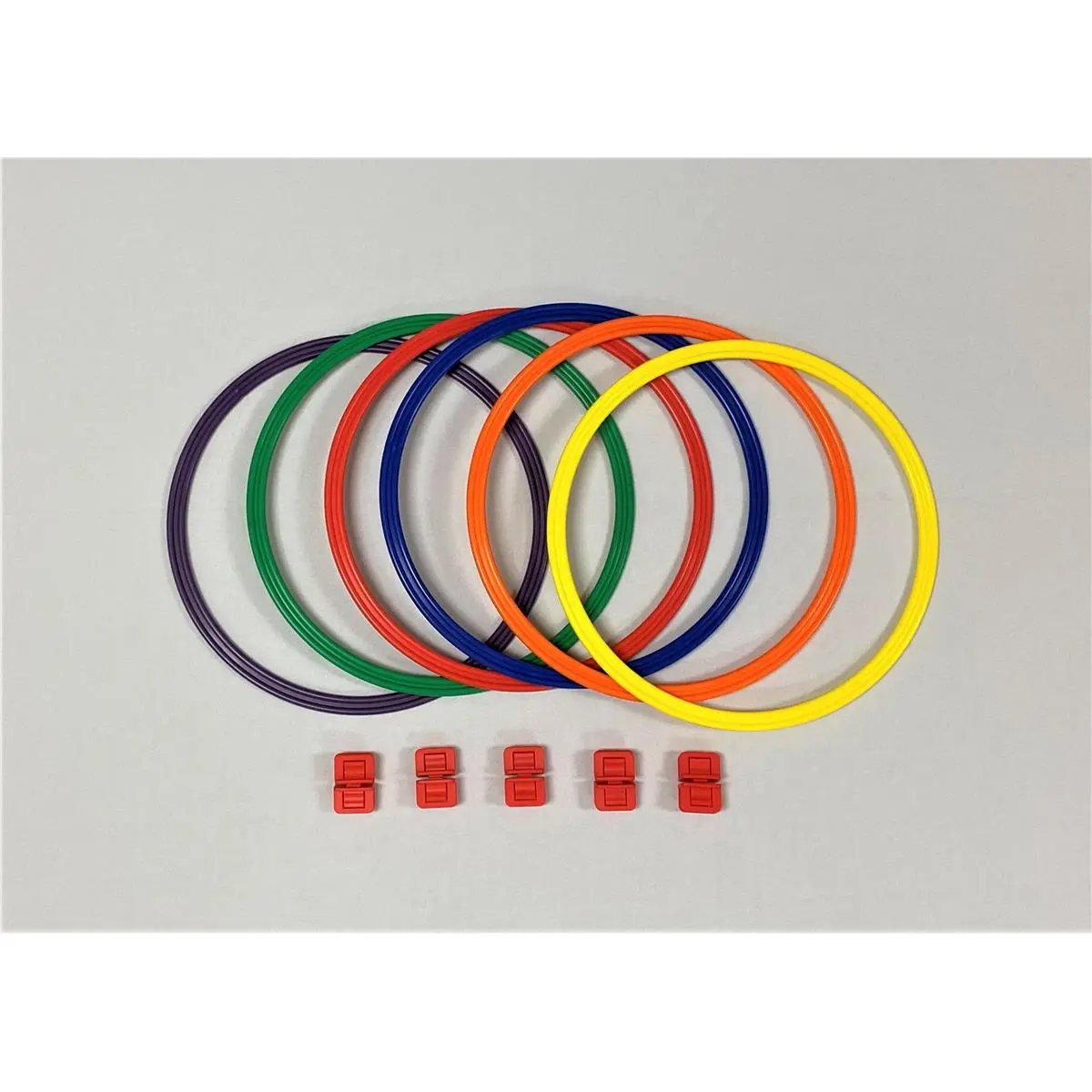 Everrich Industries Dog Obstacle Training Agility Ring Set - 15 in. Dia., 6-Color, Set of 6, Includes Clips
