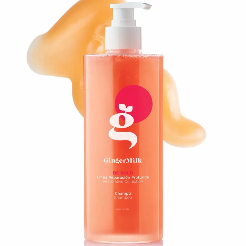 Repair Shampoo for Damaged Hair, Be Bold | Strengthening & Gentle Cleansing Care with Aloe, Rice Bran & Biotin for Dry, Bleached & Color-Treated Hair | Ginger Milk
