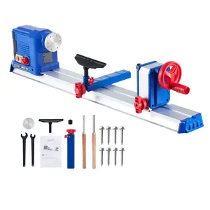 Wood Lathe 10" x 24" Wood Turning Benchtop Wood Lathe Variable Speed 800-3000 RPM 0.8 HP 600W For Woodworking, Woodturning