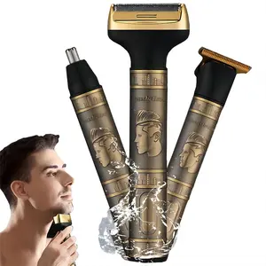 Electric Hair Shaver, 1 Set Electric Razor with Tool Accessories, Nose Hair Trimmer, Multifunctional Electric Razor, Men's Grooming Hair Tool, Waterproof Shaver Kit, USB Rechargeable Shaver