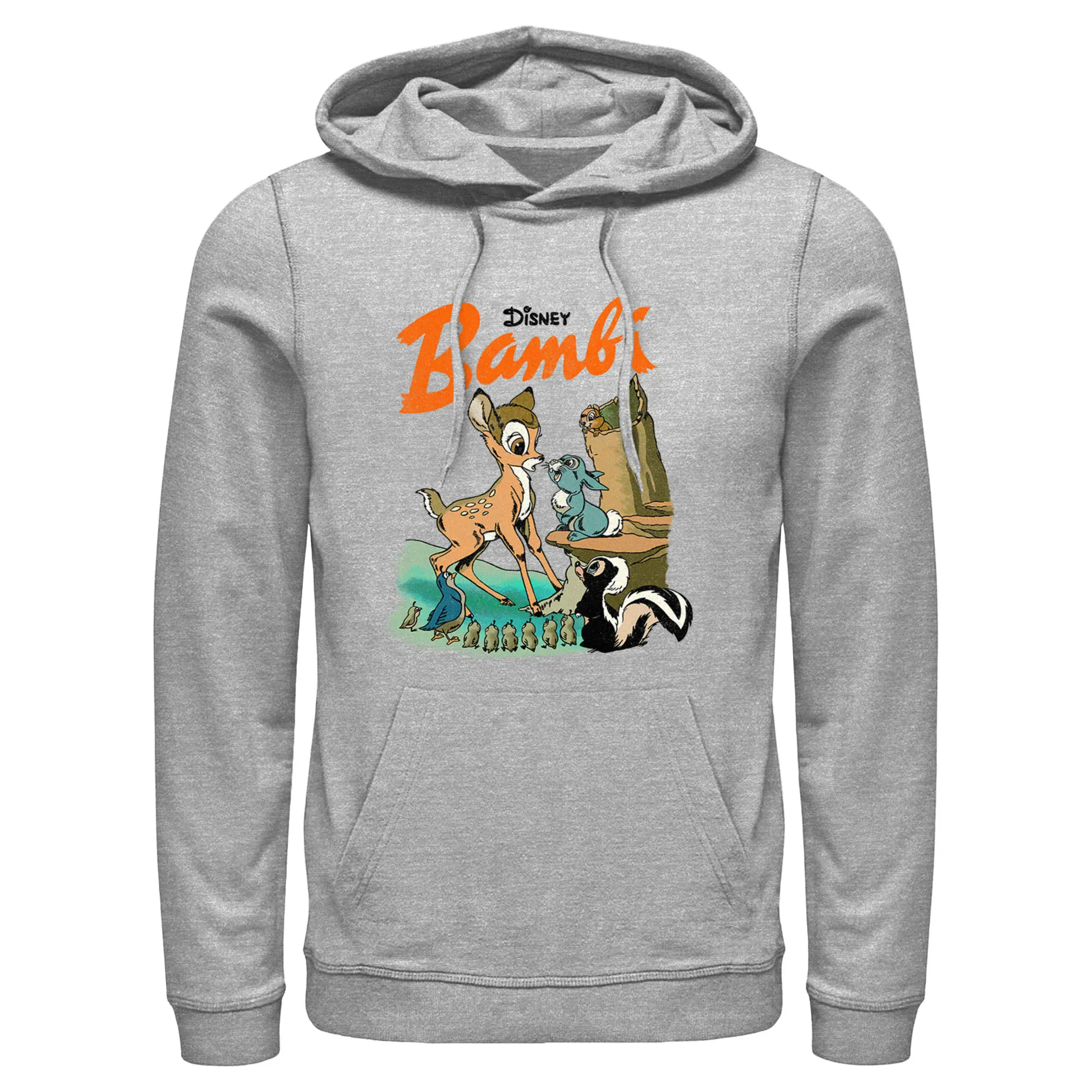 Men's Bambi Retro Poster Pull Over Hoodie, Love, Top