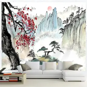 Japanese Tapestry, Cherry Blossom Tapestry, Asian Anime Wall Tapestry, Nature Landscape Tapestries, Aesthetic Wall Art Tapestry for Bedroom Living Room Home Decor