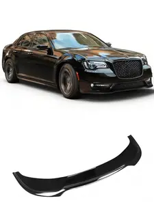 NINTE Gloss Black Front Lip, Car Exterior Decoration Accessory for Chrysler 2015-2020 300C SRT