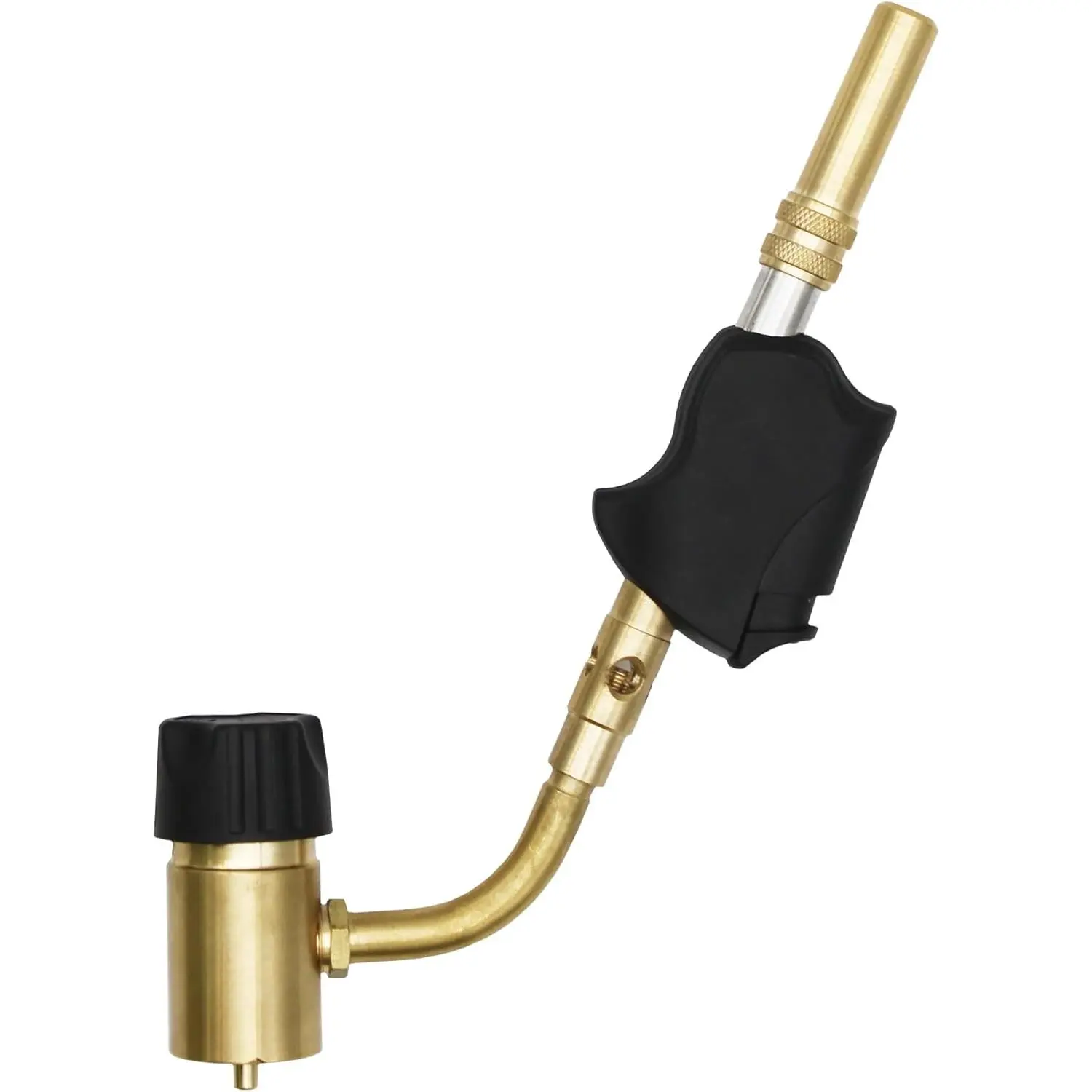 Flame King YSNAX1-024CGA High Intensity Propane Torch Head with Piezo Igniter Switch for Soldering, Brazing, Plumbing, Lighting Charcoal/Fire Pits, Compatible with 1LB Cylinders, MAPP, and MAP-PRO