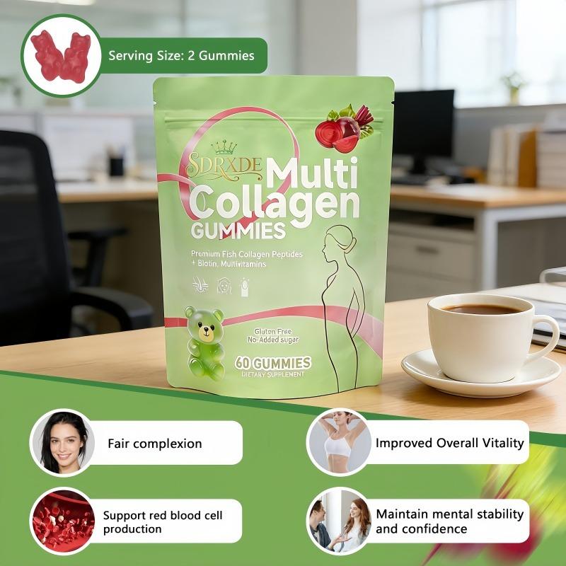 SDRXDE Sugar-Free Cranberry Probiotic & Collagen Gummies for Women, Individually Wrapped Daily Wellness Support c e vitamins Organic Liposomal Lymphatic Triple Herbal Health Drops alpha 10-in-1 shilajit gummies healthy age zeaxanthin vitamin d3 k2 mk7 pm