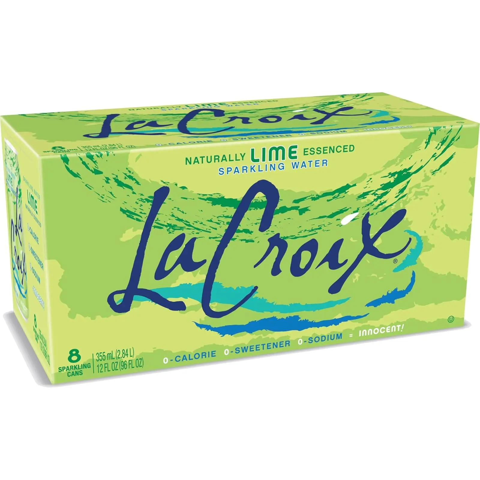Sparkling Water, Lime, 12 Fl Oz (pack of 8)