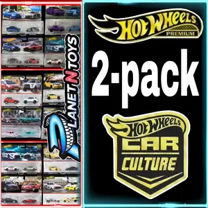 Hot Wheels Premium 2-Pack Assorted 1:64 Diecast Car Set