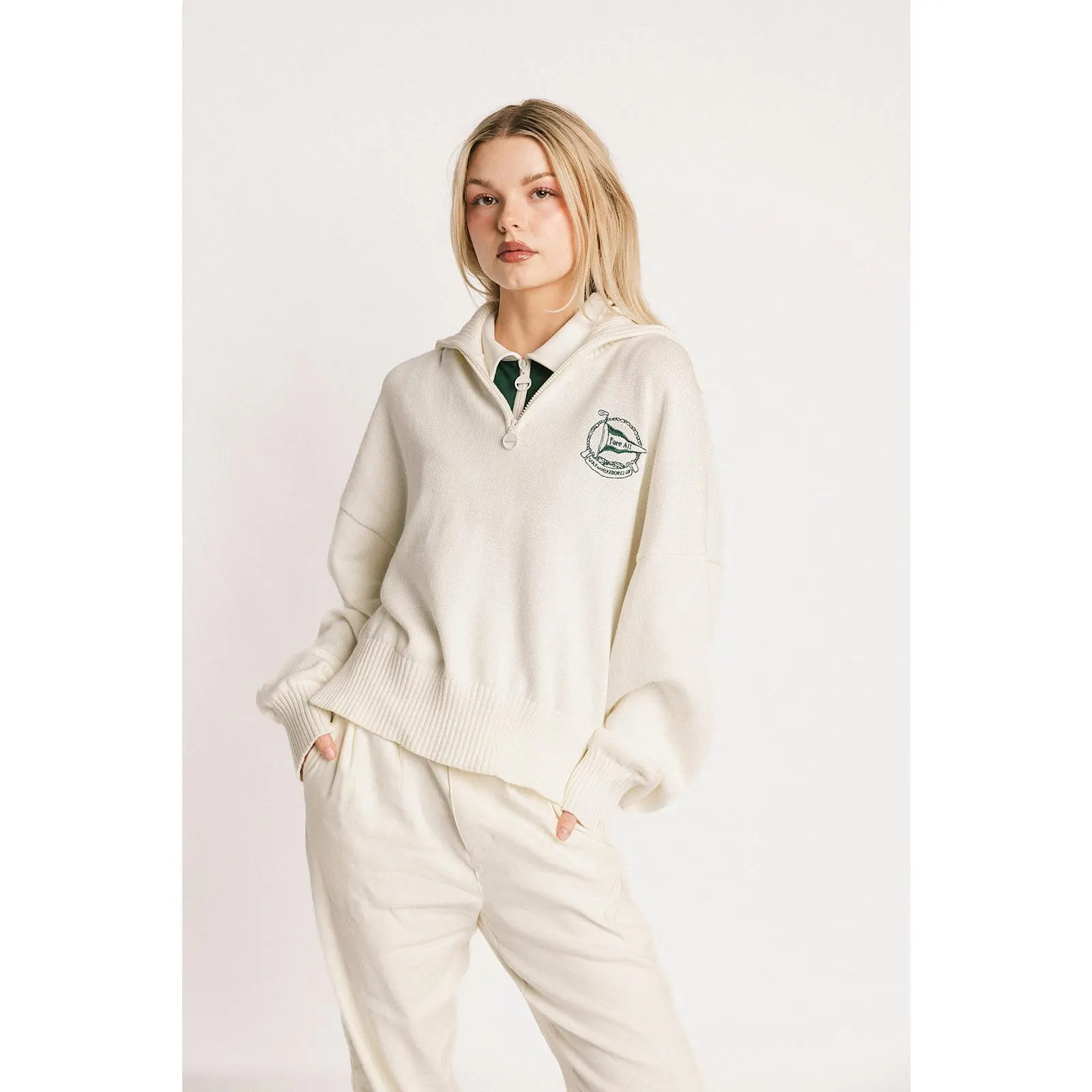 Nautical Quarter Zip - Sugar