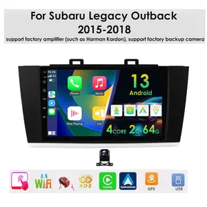 [Hizpo] Carplay Touchscreen 2din Android 13 Car Radio, Touchscreen Head Unit for Subaru Legacy Outback 2015-2018, Intelligent System with GPS, Car Screen Display & Multimedia Video Player