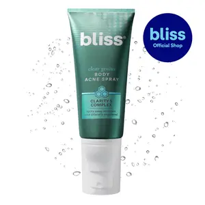 Bliss Clear Genius Body Acne Spray - 3.5 Fl Oz - Maximum Strength 2% Salicylic Acid & Niacinamide - Targets Body Acne & Prevents Future Breakouts - Post Workout - Clean - Vegan & Cruelty-Free