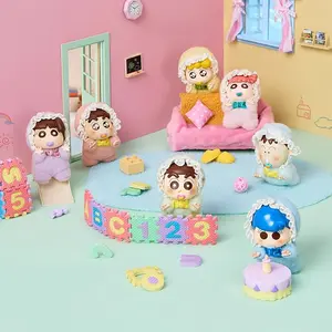 [New Arrival] MINISO Crayon Shin-chan Baby Series Plush Vinyl Blind Box - Adorable Cute Keychain Bag Charm for Women, Perfect Kawaii Accessory