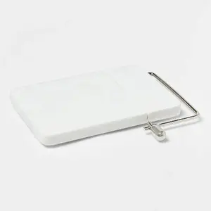 9" x 6" Marble Cheese Slicer Cutting Board White - Threshold ™