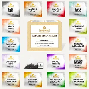 Assorted Tea Sampler Variety Pack with 15 Flavors