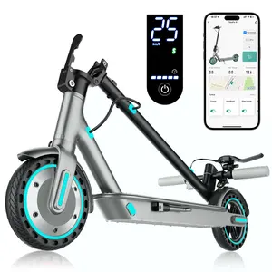 350W Electric Scooter for Adults D8 Pro Brushless Motor 19MPH Max Speed 7.8Ah Battery 8.5 Inch Explosion Proof Tires 265 Lbs Capacity 3 Speed Foldable App Control Lights