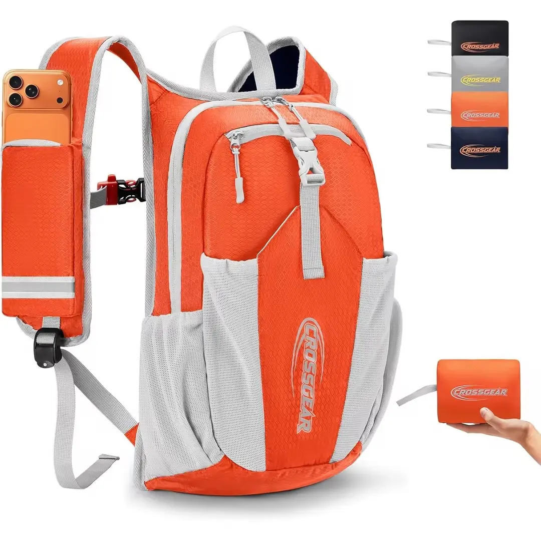 CROSSGEAR 16L Foldable Hiking Backpack, Lightweight Waterproof Daypack for Women Men,Packable  Hiking  Backpacks for Camping，Travel ，Outdoor Hiking
