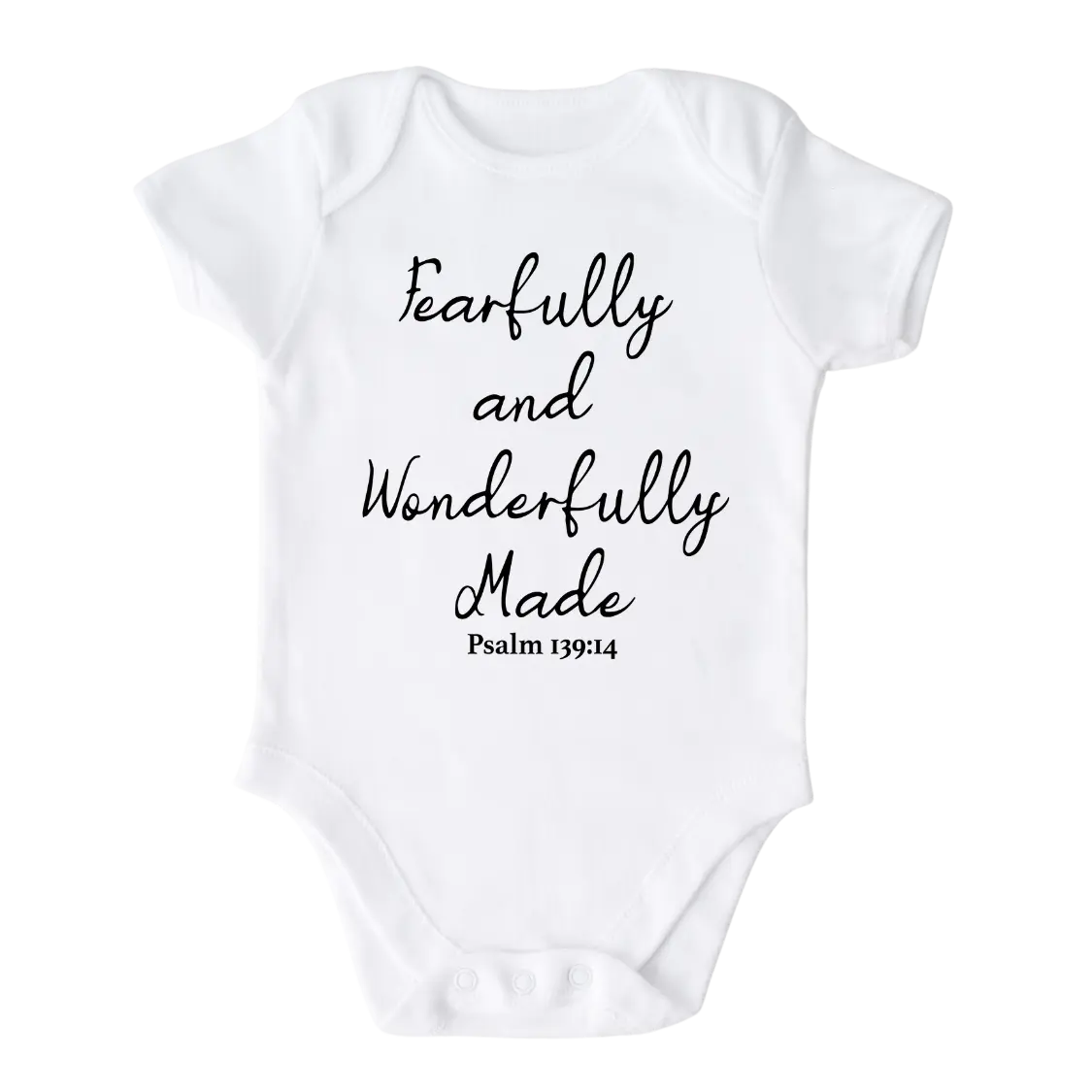 Religious Baby Clothes for Baptism Baby Onesie® Fearfully and Wonderfully Made