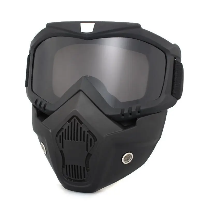 Vintage Harley Motorcycle Full Face Mask, Breathable Outdoor Riding Goggles, Adjustable Dustproof Off-road Motorcycle Goggles, Riding Gear, Protective Gear