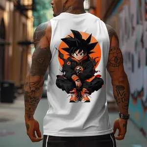 Dragon Ball DBZ Son Goku Unisex Summer outfits men streetwear 80s 90s graphic tees cotton Anime tank tops men gifts