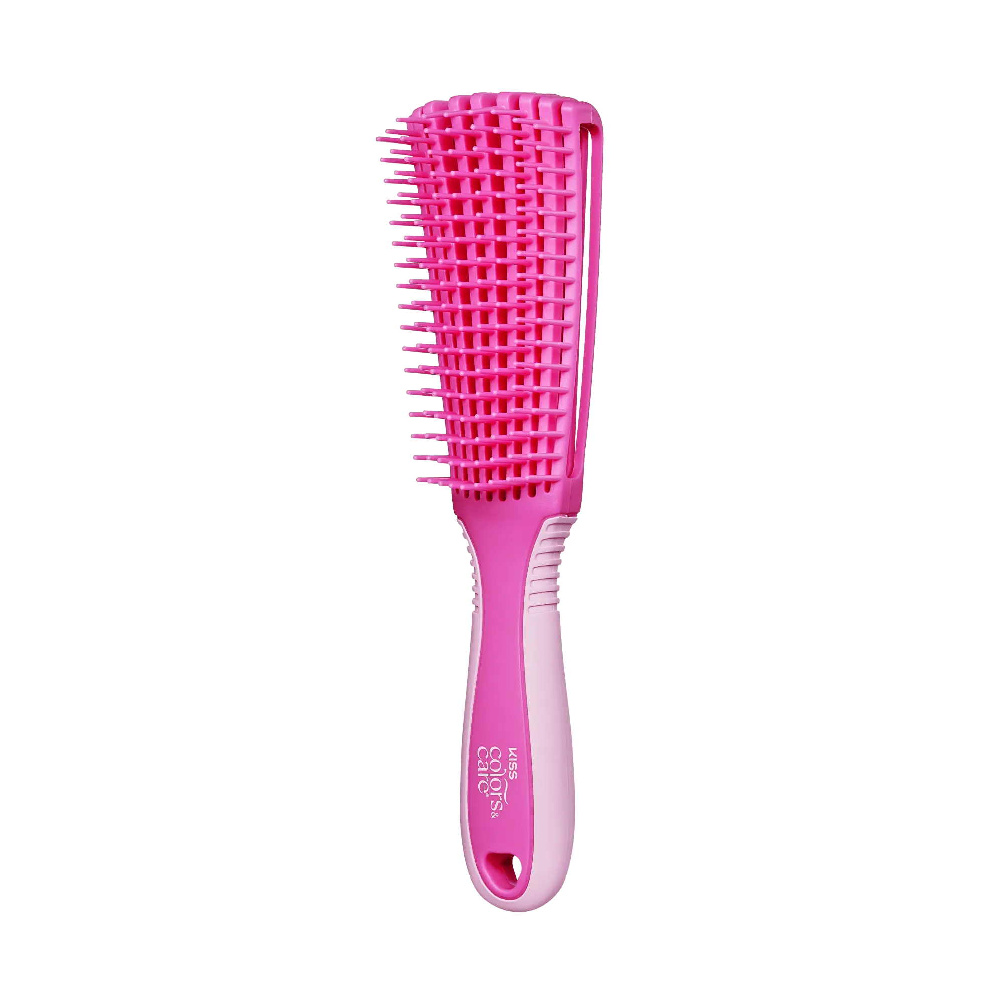 Kiss Colors & Care Glide & Define Non-Slip Detangling Brush | 9 Rows, Detangling Brush, Curl Brush