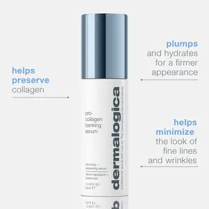 Dermalogica Pro-Collagen Banking Serum 50G - Plumps & Hydrates for Firmer Skin, Minimizes Fine Lines & Wrinkles, Gel-to-Serum Consistency